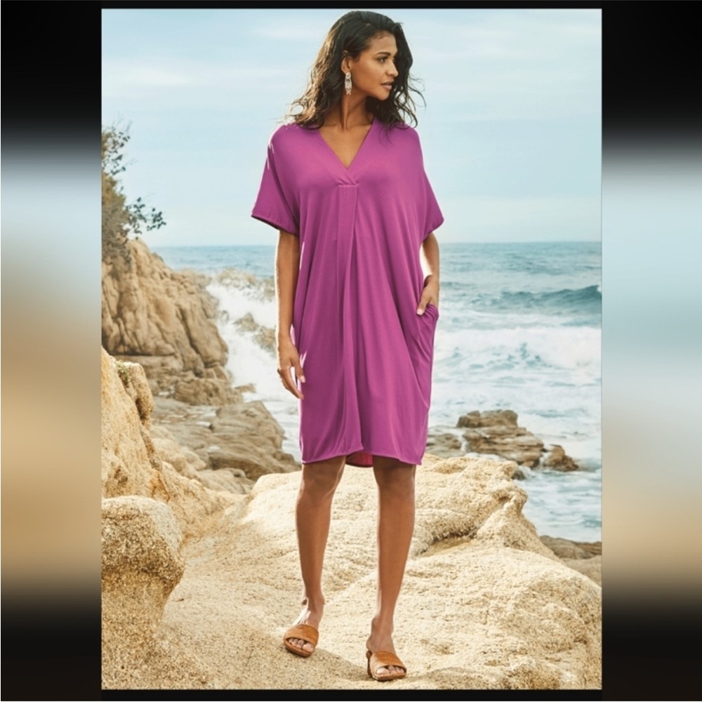 Peruvian Connection Purple Dress or Swim Coverup